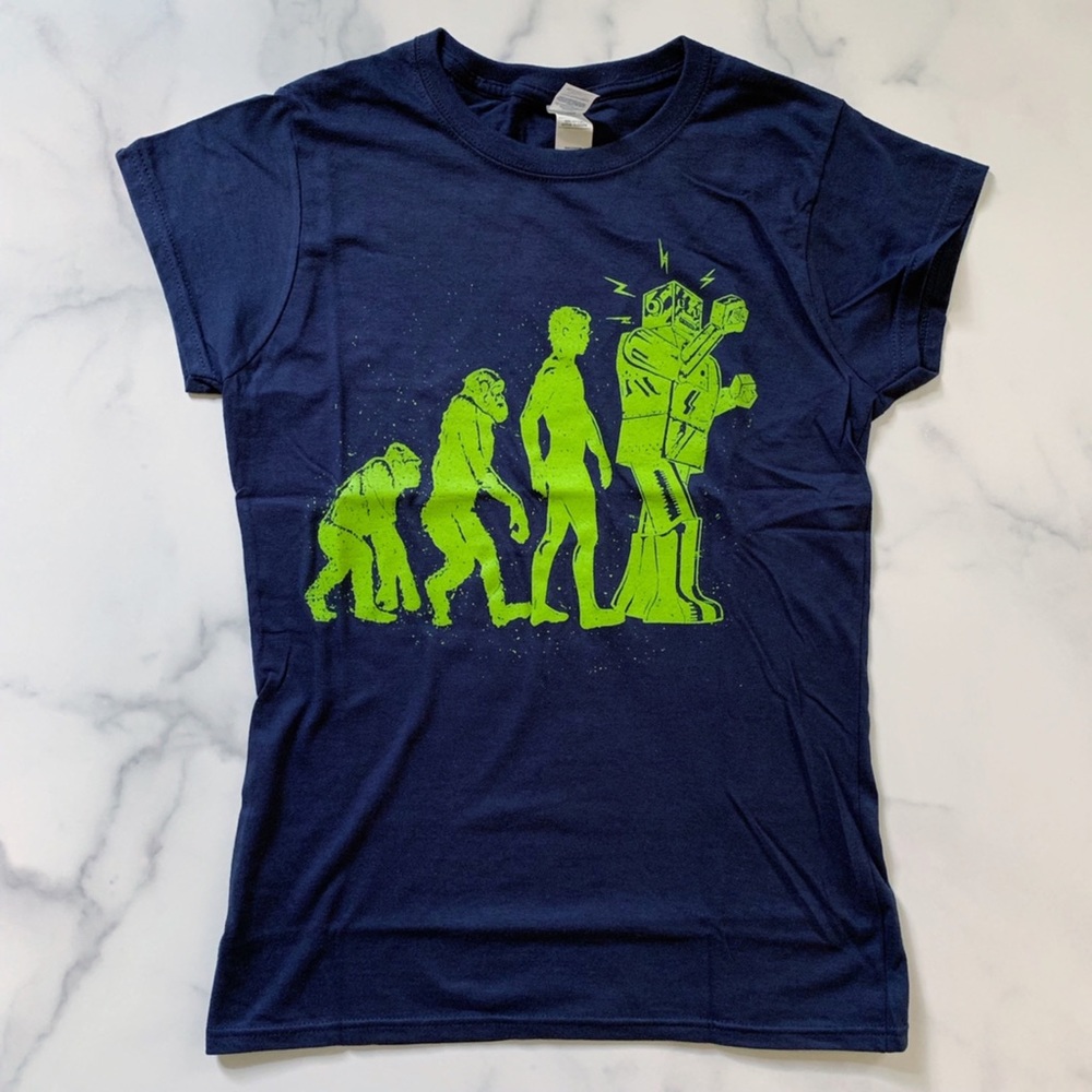 ROBOT EVOLUTION BIG BANG THEORY SHELDON Graphic T